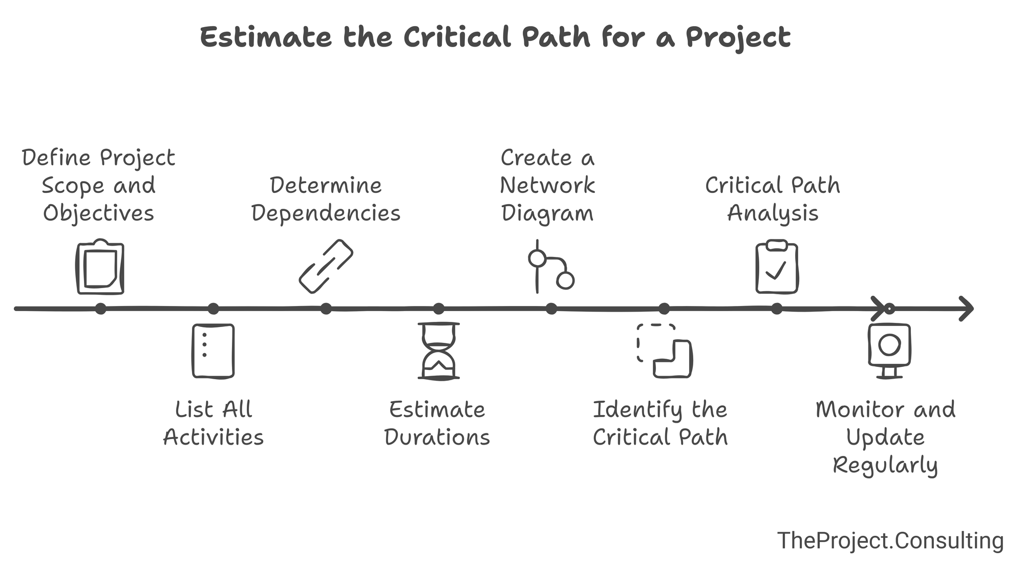 Steps to Estimate Critical Path (CPM)